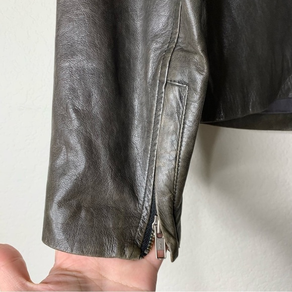 Vince womens brown 100% leather full zip Jacket M - Picture 3 of 10